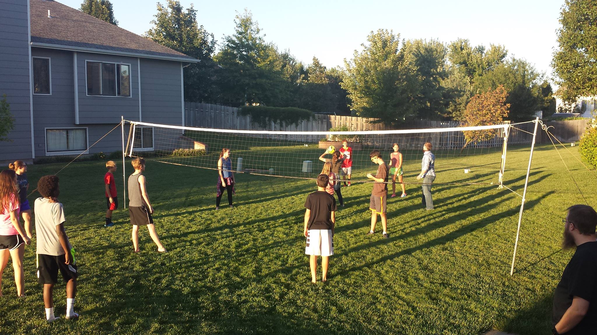 Teens Playing Volleyball